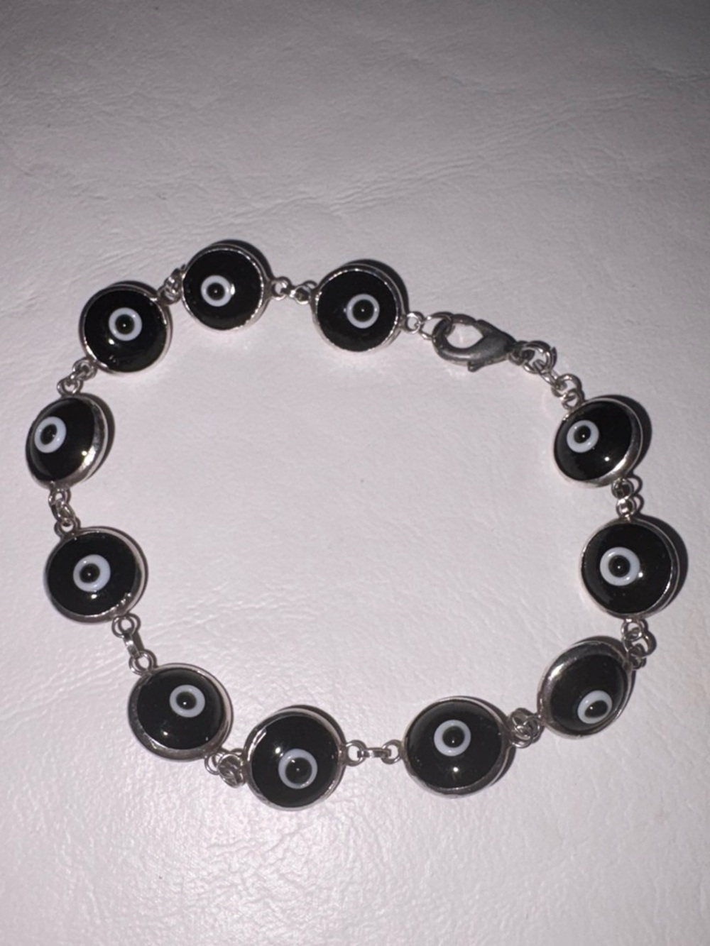 Black Evil Eye Link Bracelet - Women's Jewelry